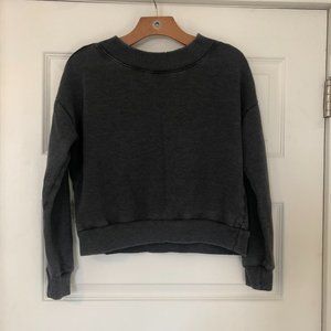 Aerie Gray Cropped Sweatshirt